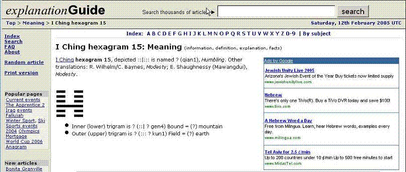 From the result of the search