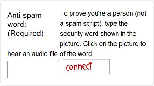 Test-- 'To prove you're a person and not a script'-- type the word 'connect.'