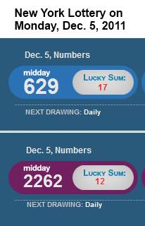ny lottery midday result