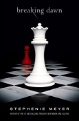 IMAGE- Cover of 'Breaking Dawn,' with red chess pawn and white queen