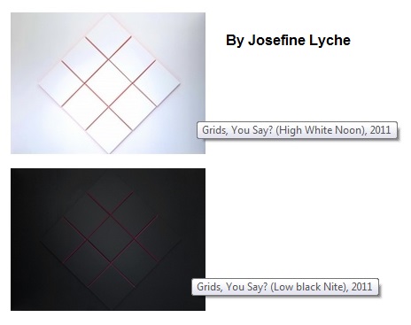 IMAGE- Details from Josefine Lyche's installation 'Grids, You Say?'