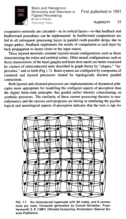 Six-dimensional hypercube from 'Brain and Perception: Holonomy and Structure in Figural Processing,' by Karl H. Pribram