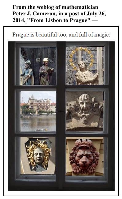 Collage by Peter J. Cameron of photos of Prague