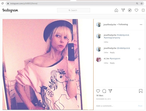 Josefine Lyche, pentagram pony — Nov. 30, 2013
