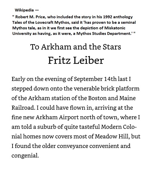 Arkham according to Leiber