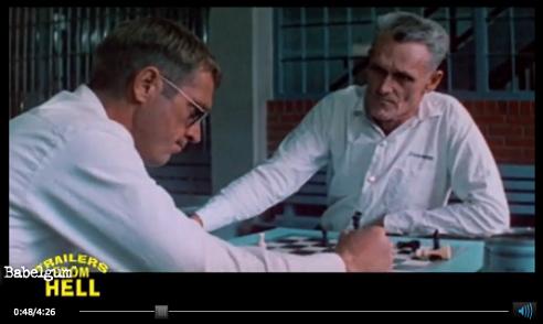 Steve McQueen plays chess in 'The Getaway'