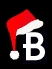 IMAGE- Red Santa hat on the letter B